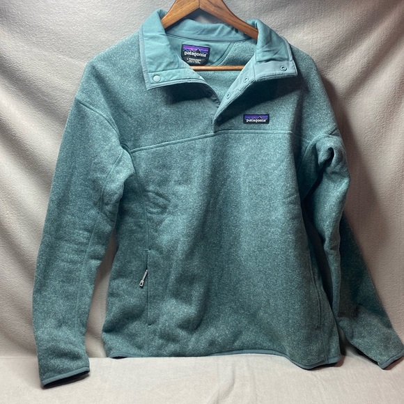 Patagonia t snap green pullover size large - Picture 1 of 3